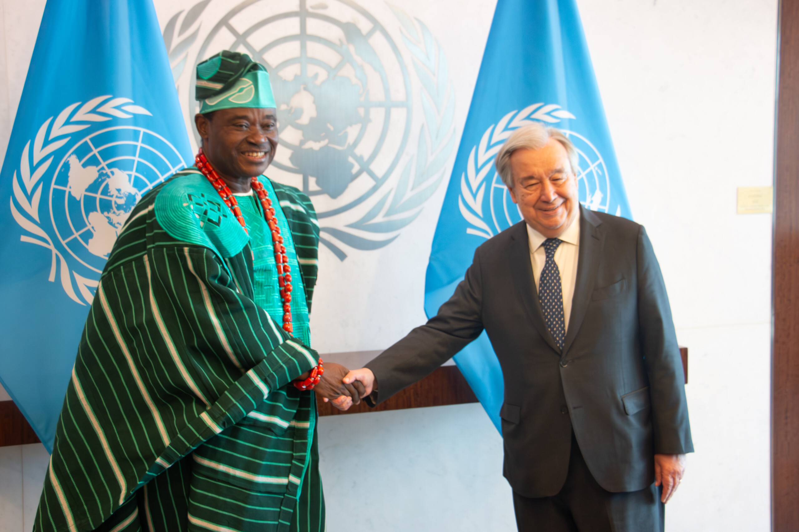 Presentation of Credentials by H. E. Senator Ibrahim F. Jimoh, CFR, Ambassador Extraordinary and Plenipotentiary and Permanent Representative of Nigeria to UN Secretary General, H. E. Mr. Antonio Guterres